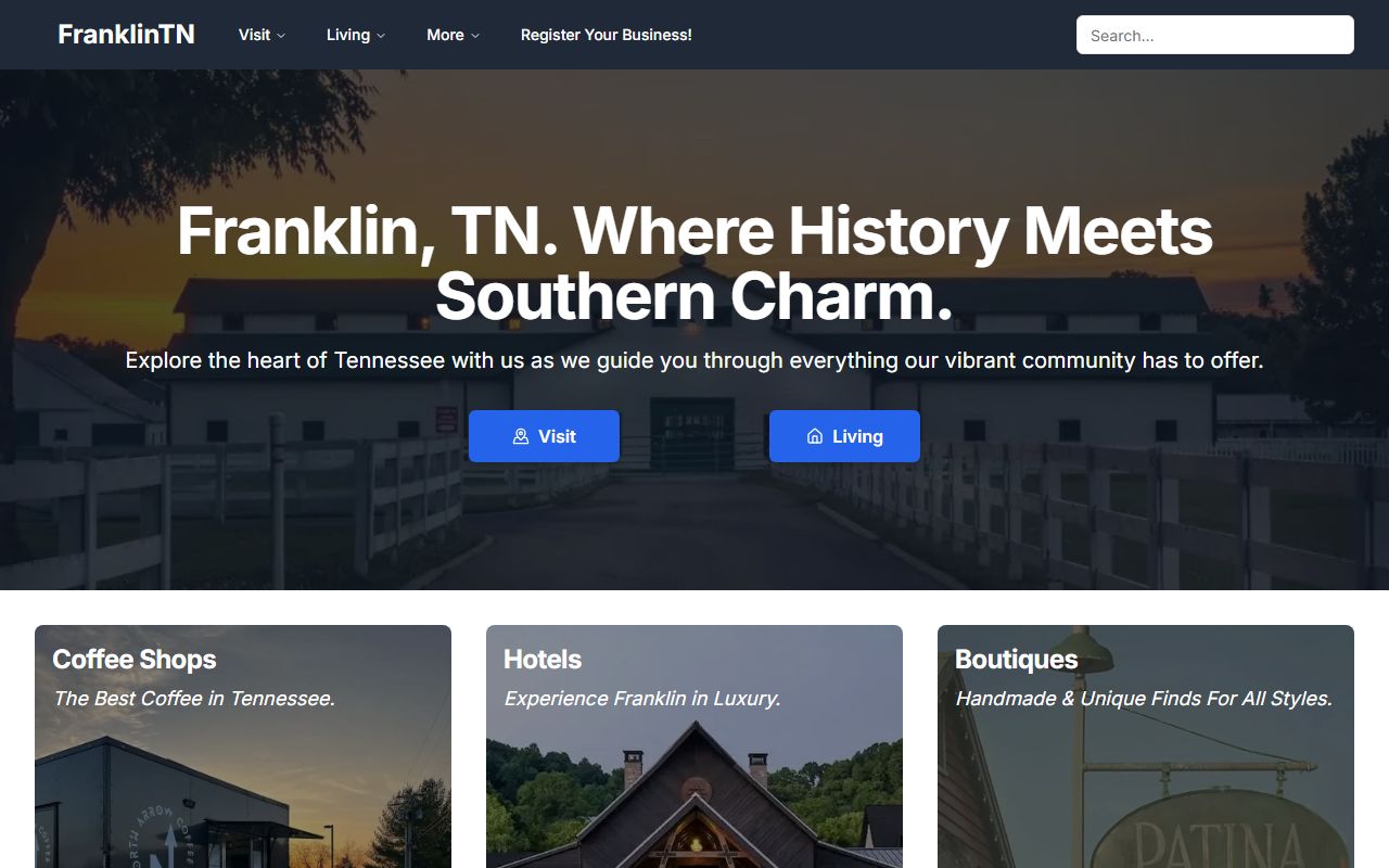 Franklin Tennessee city official website for Franklin bankruptcy records research