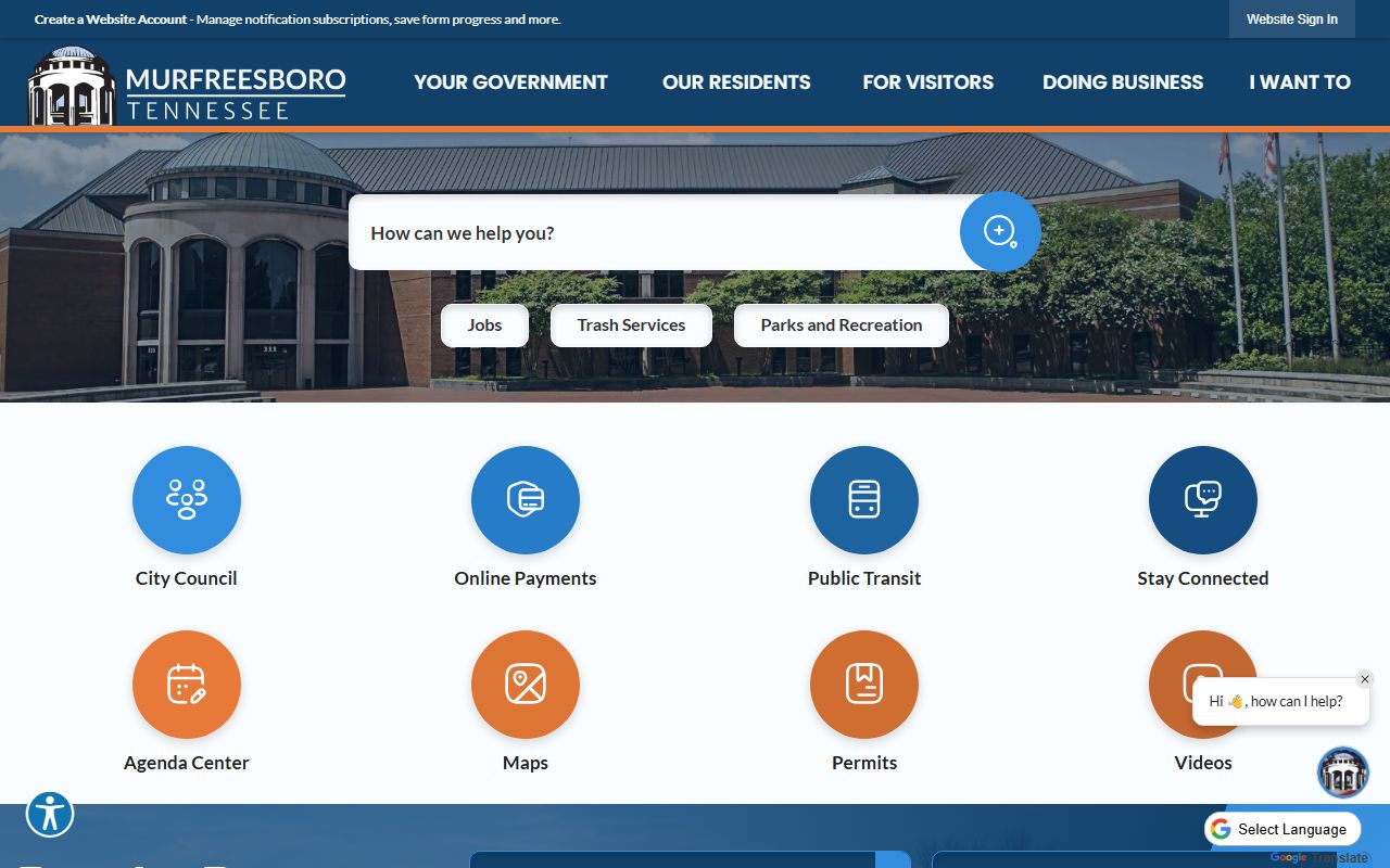 Murfreesboro city government portal for Murfreesboro bankruptcy records research