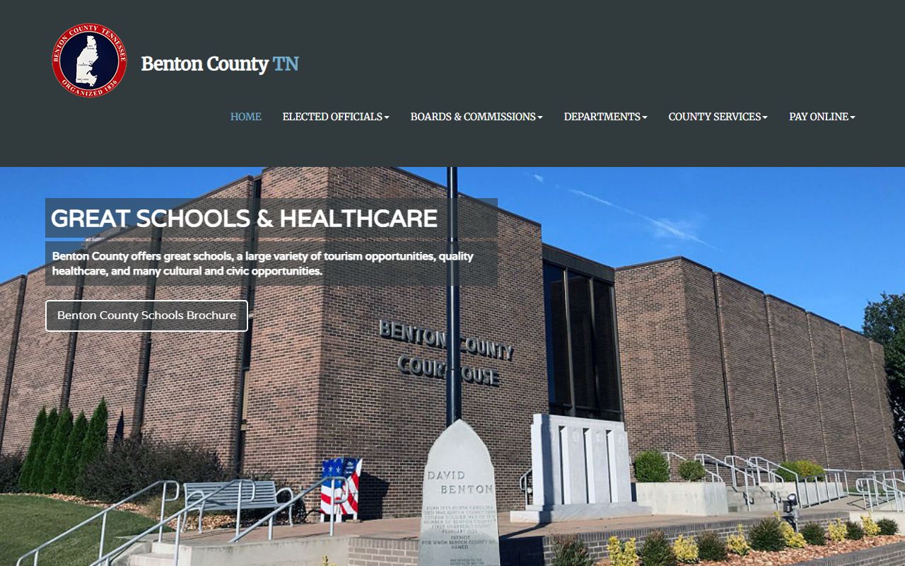 Benton County government website portal for public records and county services