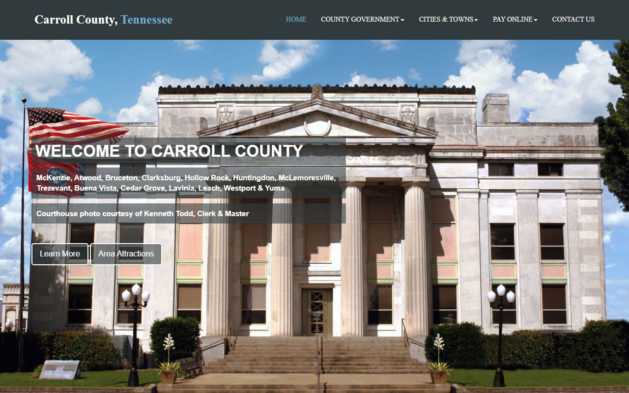 Carroll County government portal for Carroll County bankruptcy records