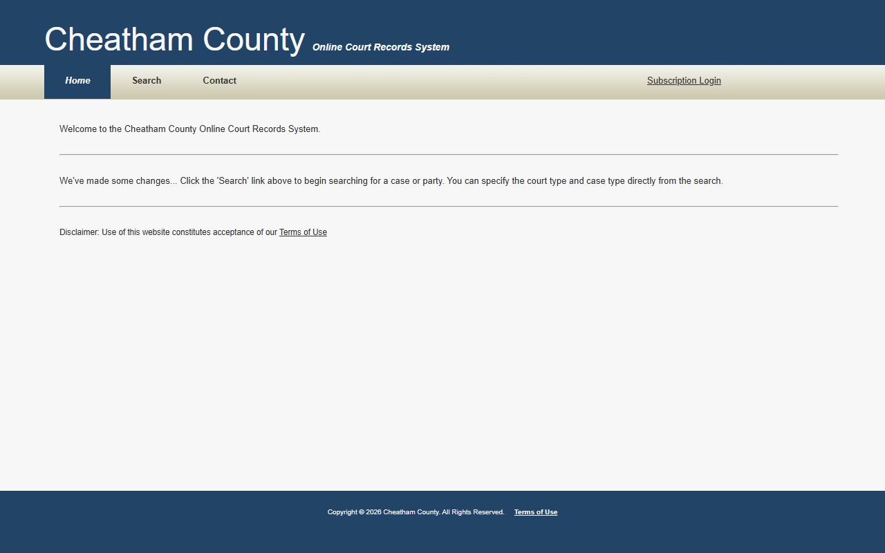 Cheatham County court records search portal