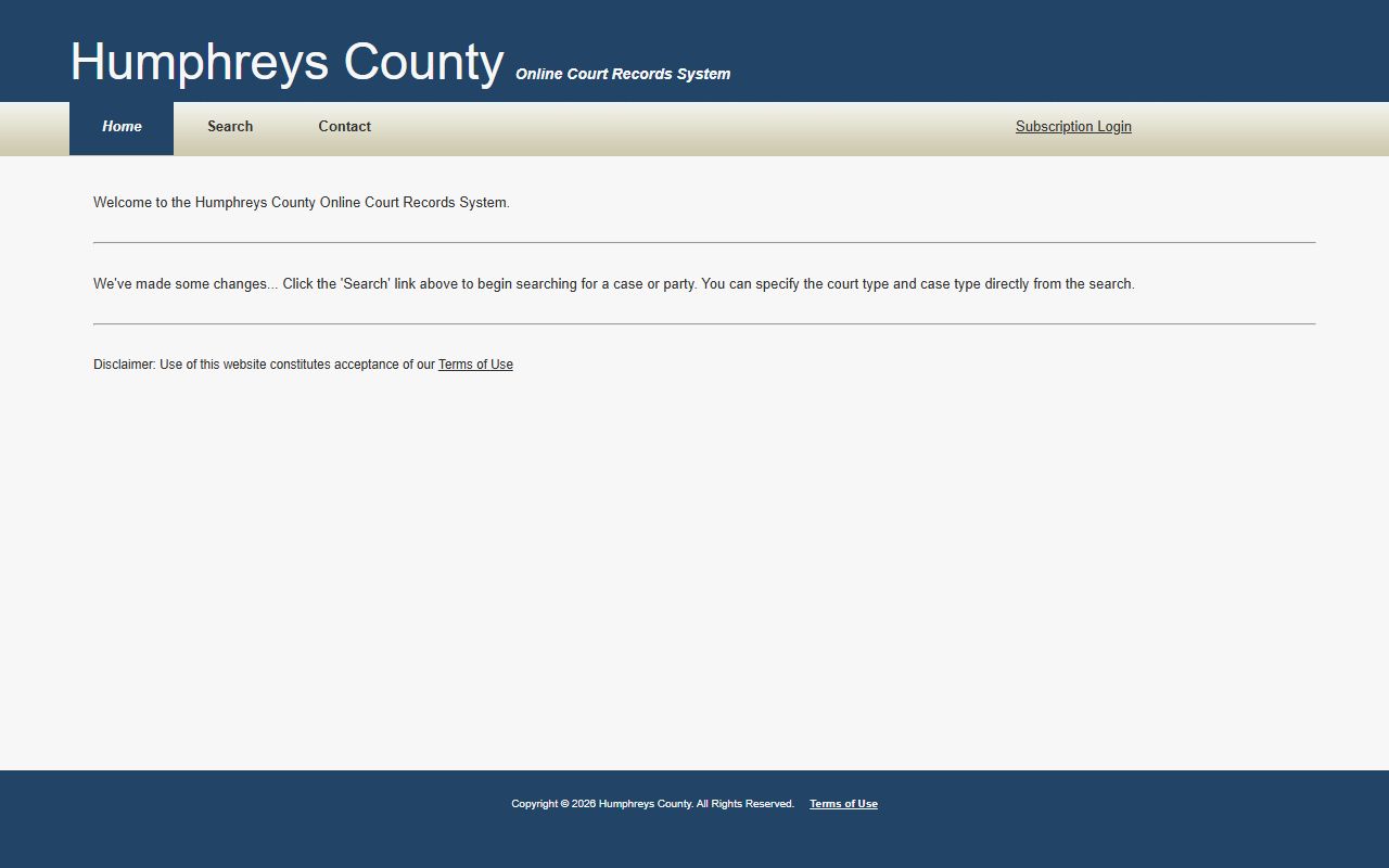 Humphreys County court records online portal