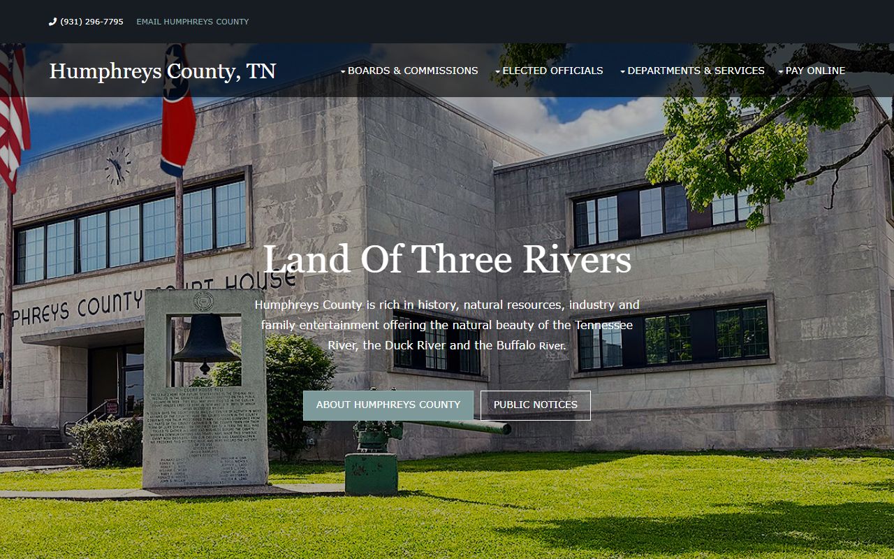 Humphreys County government website for local bankruptcy-related resources