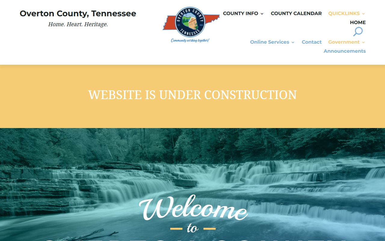 Overton County government portal for local court and records access
