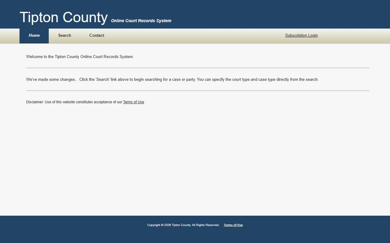 Tipton County court records search portal
